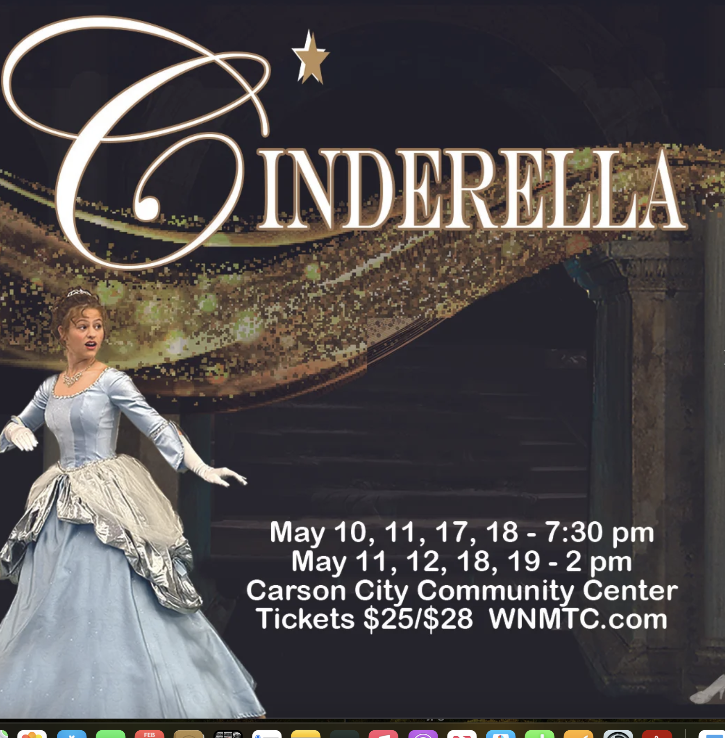 Tickets are on sale for WNMTC's production of Cinderella in May. Purchase them at wnmtc.com.